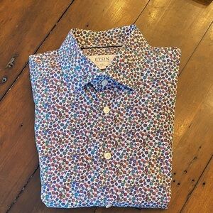 Eton Men's Floral Patterned Casual Shirt Slim fit 151/2 (40)